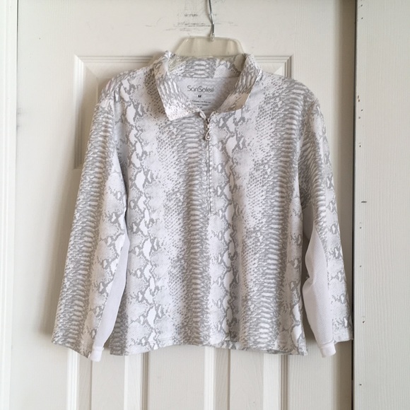 White SnakeSkin Workout Shirt - Picture 1 of 4